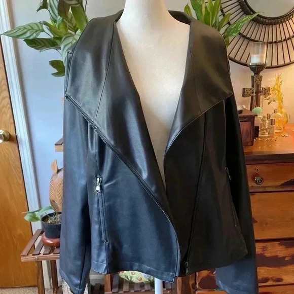 Halogen Faux Leather Jacket Size 1X - Picture 2 of 7